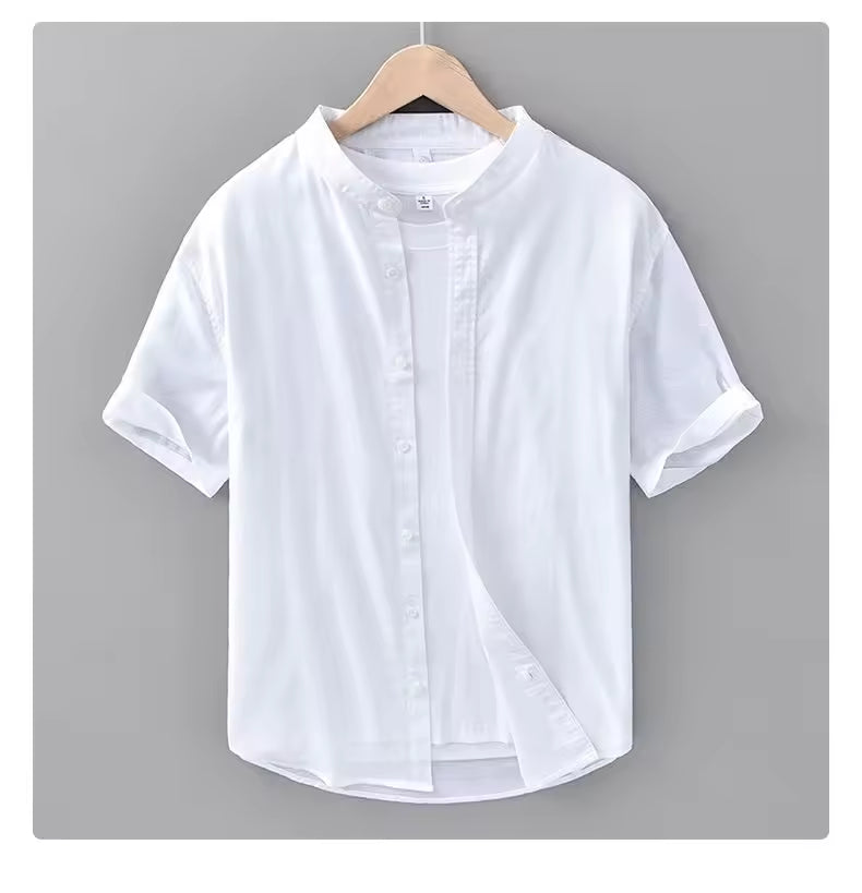 The Riviera Cotton & Linen Shirt — Short Sleeve