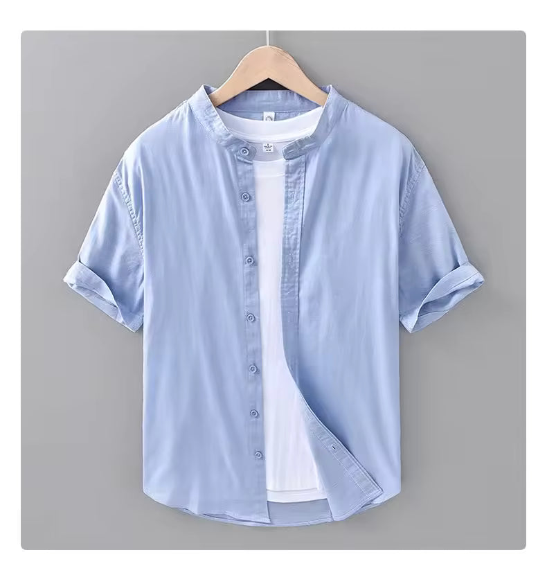 The Riviera Cotton & Linen Shirt — Short Sleeve