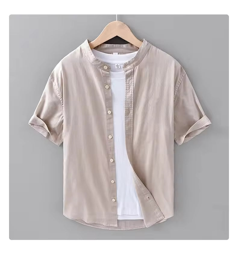 The Riviera Cotton & Linen Shirt — Short Sleeve