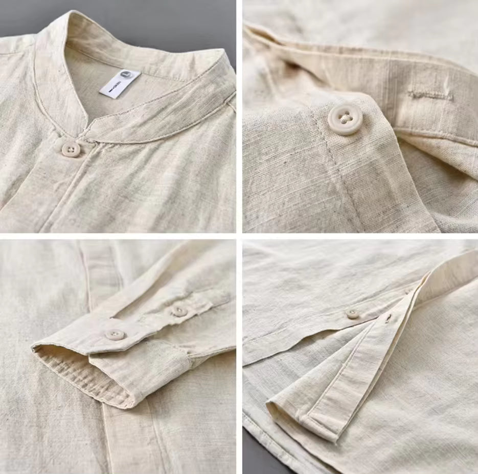 The Riviera Cottone & Linen Shirt — Long Sleeve