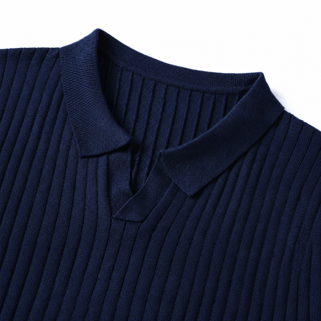 Polo Soft in Maglia a Coste Larghe – Misto Viscosa