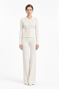 Coordinato Soft bianco in maglia a costine, vista frontale