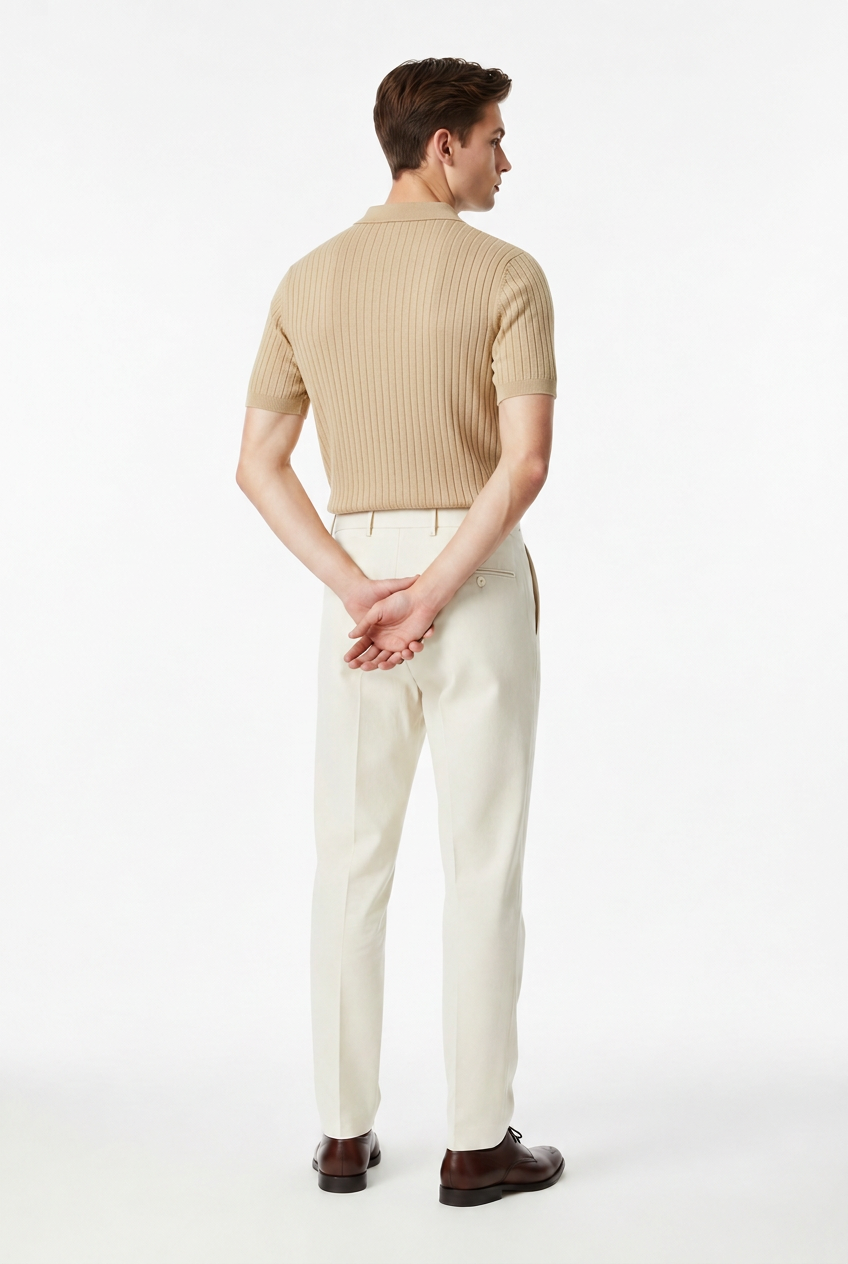 Polo beige retro